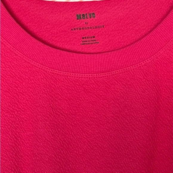Anthropologie Maeve Fuchsia Textured Top - Picture 2 of 3